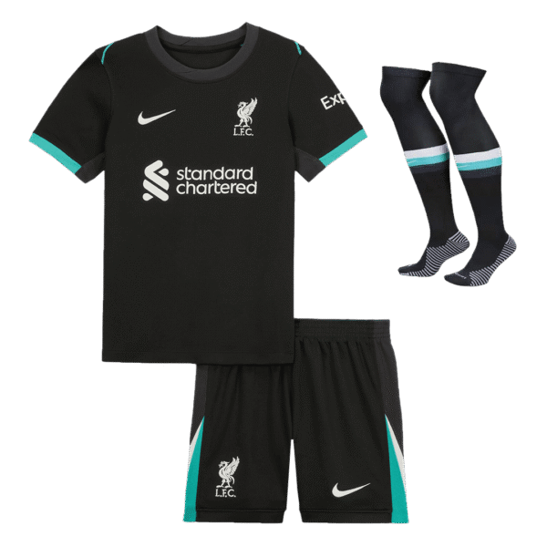 Kids Liverpool Custom Away Full Soccer Kits 2024-25