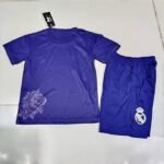 Y3 Real Madrid 24-25 Kids Kits Purple Children Sets Football Jersey - Image 8