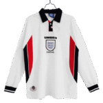 1998 England World Cup Home Retro Jersey Long Sleeve #7 BACKHAM #20 OWEN