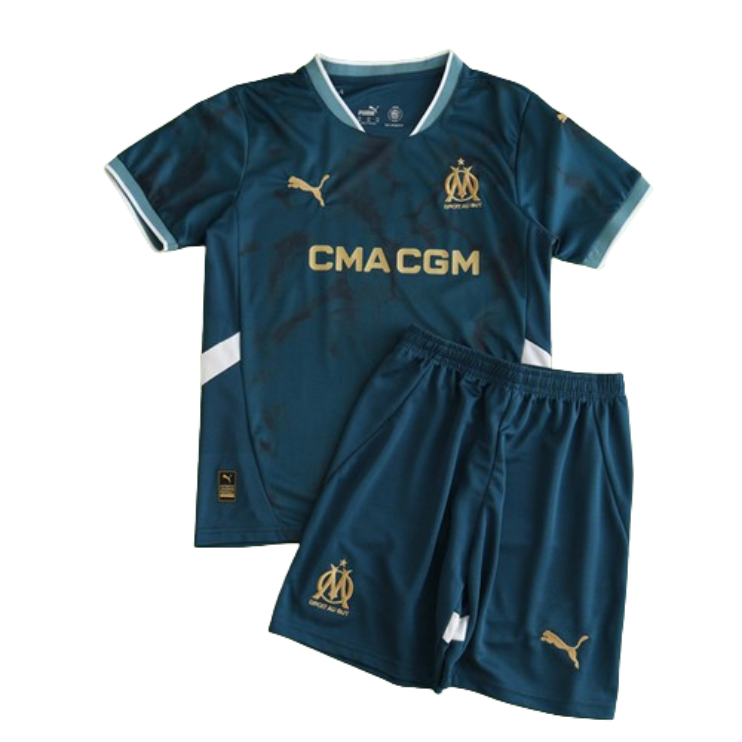 04696d3eed 24-25 Marseilles Away Soccer Kids Kit Jersey+Shorts - Image 1