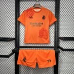 Y3 Real Madrid 24-25 Kids Kits Orange Children Sets Football Jersey - Image 2