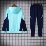 Adidas Arsenal 2024-25 Blue Hooded Training Tracksuit Kits - Image 2
