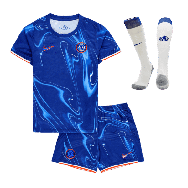 Kids Chelsea Custom Home Full Soccer Kits 2024-25