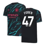 HAALAND #9 DE BRUYNE #17 J.ALVAREZ #19 FODEN #47 Manchester City Third Away Jersey 2023/24 - Image 9