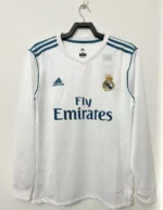 Adidas Real Madrid Retro Home Long Sleeve Jersey 2017-18 - Image 3