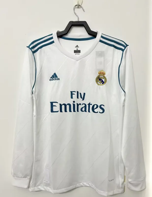 08f32c15bd Adidas Real Madrid Retro Home Long Sleeve Jersey 2017-18 - Image 3