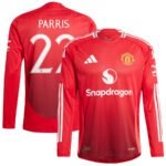 PARRIS #22 Manchester United Men Home Long Sleeve Red Jersey Player Version 2024-25 - Image 3