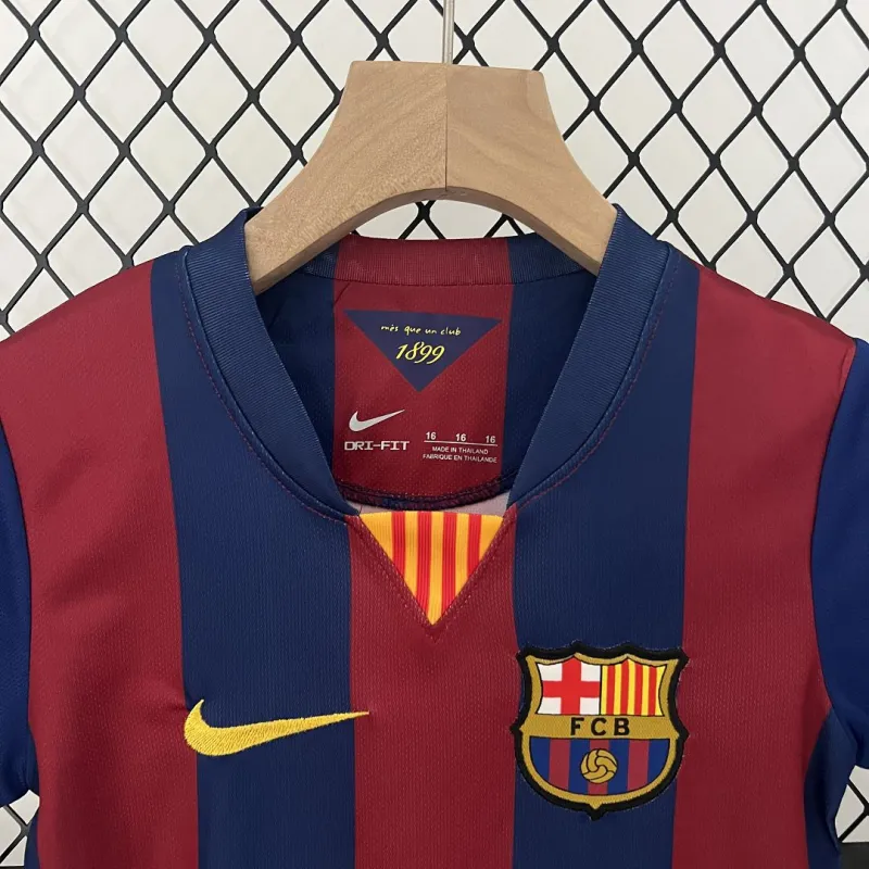 09f4cbbc4e Barcelona Home 2014-15 Retro Kids Kits Jersey+Shorts - Image 10