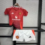 24-25 Manchester United Home Kids Jersey+Shorts - Image 9