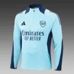 Arsenal Half-Pull Training Suit Baby Blue Football Shirt 2024/2025 - Image 3