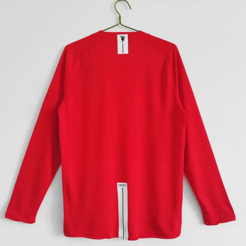 0e8423754c 2007-08 Manchester United Retro Long Sleeve Jersey UCL Final Home - Image 2