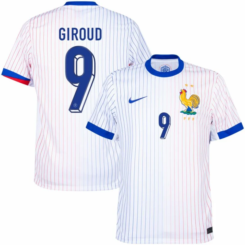1014-0022127bec France Away Giroud 9 Shirt 2024-2025 Fan Size:S-2XL Non-Customize - Image 1