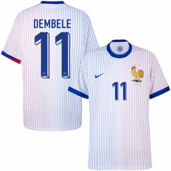 France Away Dembele 11 Shirt 2024-2025 Fan Size:S-2XL Non-Customize