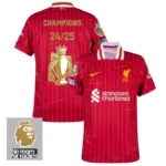 Liverpool Shirt Home Stadium Jersey - CHAMPIONS 24/25 & Gold Trophy