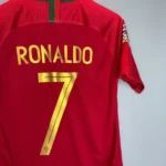 Portugal National Team Home Retro C. Ronaldo 7 (CR7) Shirt 2020-2021  Non-Customize - Image 6