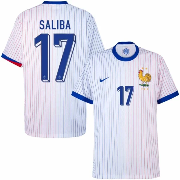 France Away Saliba 17 Shirt 2024-2025 Player version Size：S-2XL Non-Customize