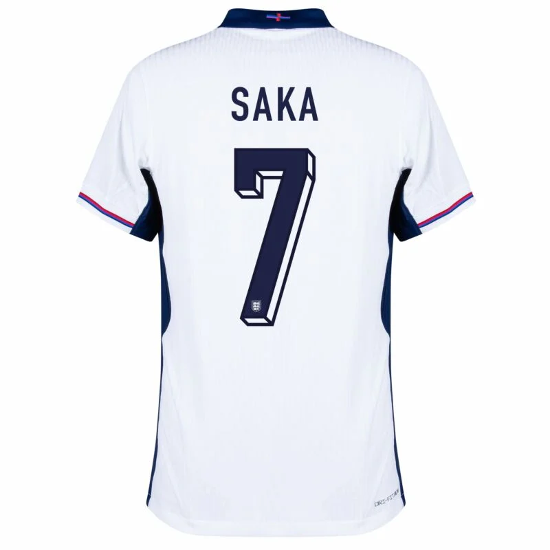 1046-08345511cb England Home Saka 7 Shirt 2024-2025 Fan Size:S-2XL Non-Customize - Image 2