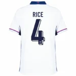 England Home Rice 4 Shirt 2024-2025 Fan Size:S-2XL Non-Customize - Image 2