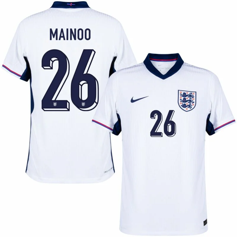1056-084020593c England Home Mainoo 26 Shirt 2024-2025 Fan Size:S-2XL Non-Customize - Image 1