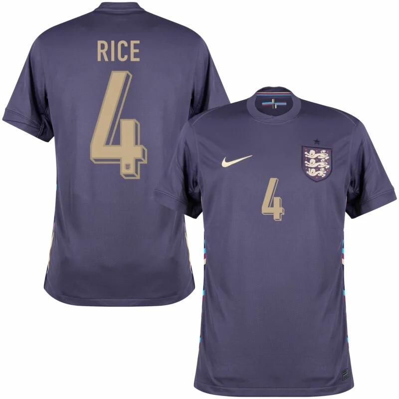 1065-093932f9aa England Away Rice 4 Shirt 2024-2025 Player version Size:S-2XL Non-Customize - Image 1