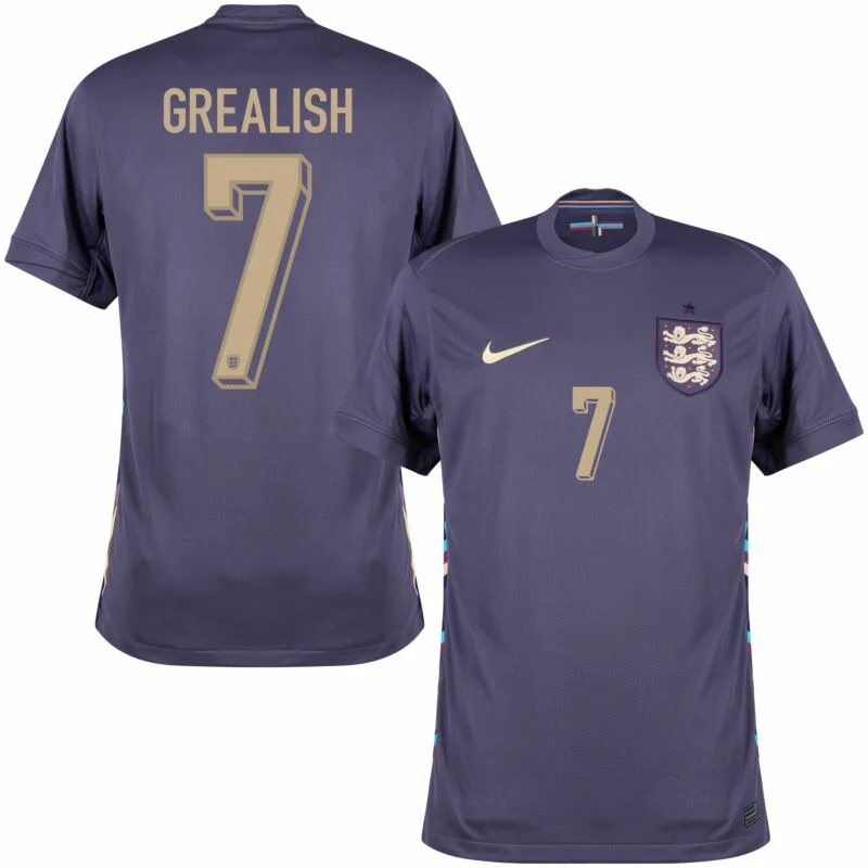 1077-08531033b5 England Away Grealish 7 Shirt 2024-2025 Fan Size:S-2XL Non-Customize - Image 1
