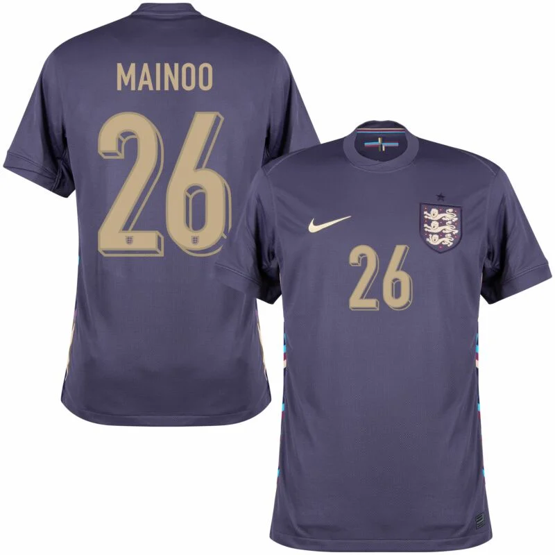 1082-094034cfa1 England Away Mainoo 26 Shirt 2024-2025 Player version Size:S-2XL Non-Customize - Image 1