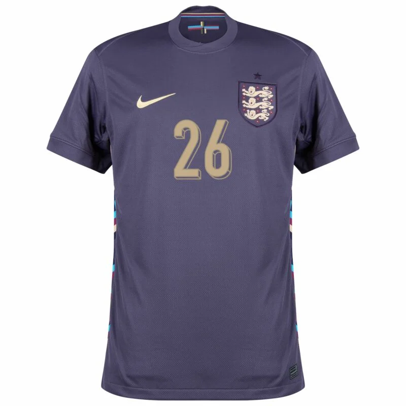 1084-0856083ee6 England Away Mainoo 26 Shirt 2024-2025 Fan Size:S-2XL Non-Customize - Image 3