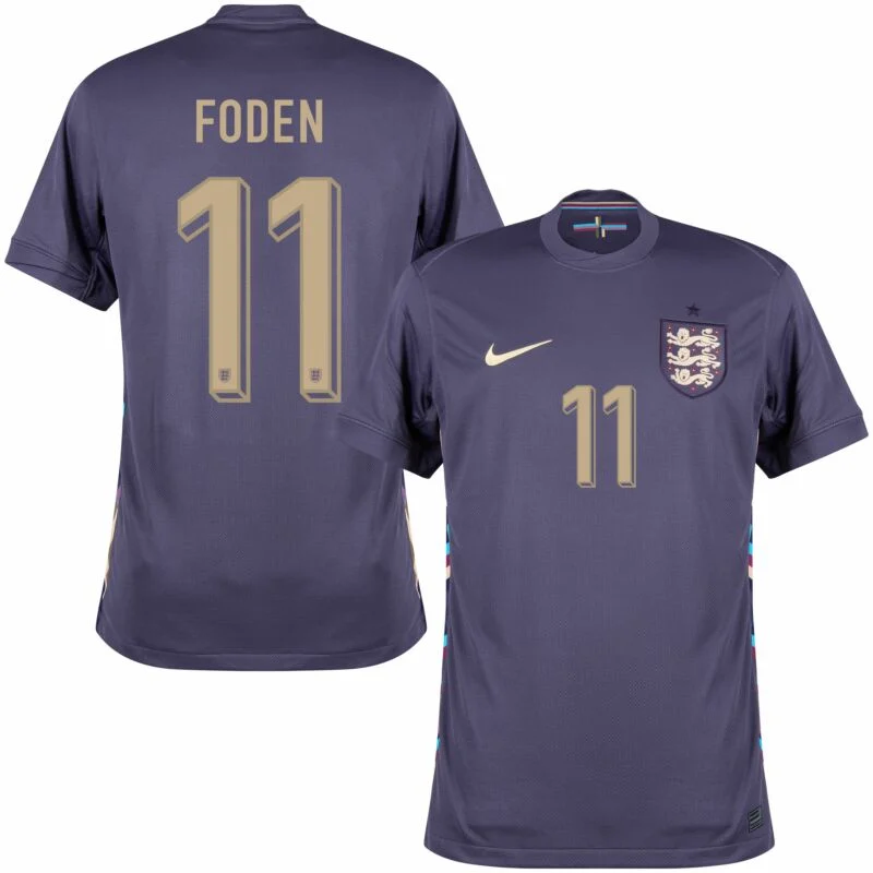 1091-0943065a72 England Away Foden 11 Shirt 2024-2025 Player version Size:S-2XL Non-Customize - Image 1