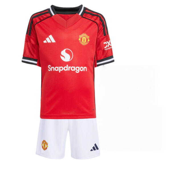 Kids Manchester United Home Soccer Kits 25-26