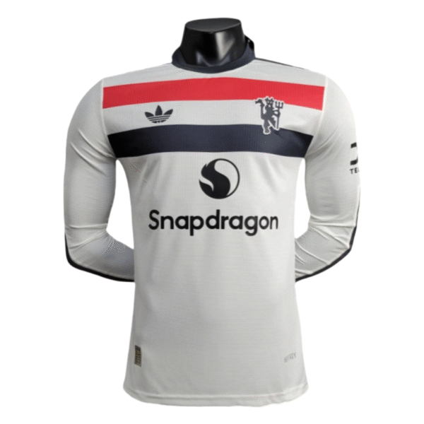 Manchester United Third Away Football Shirt  Long Sleeve Jersey Player Version 24-25
