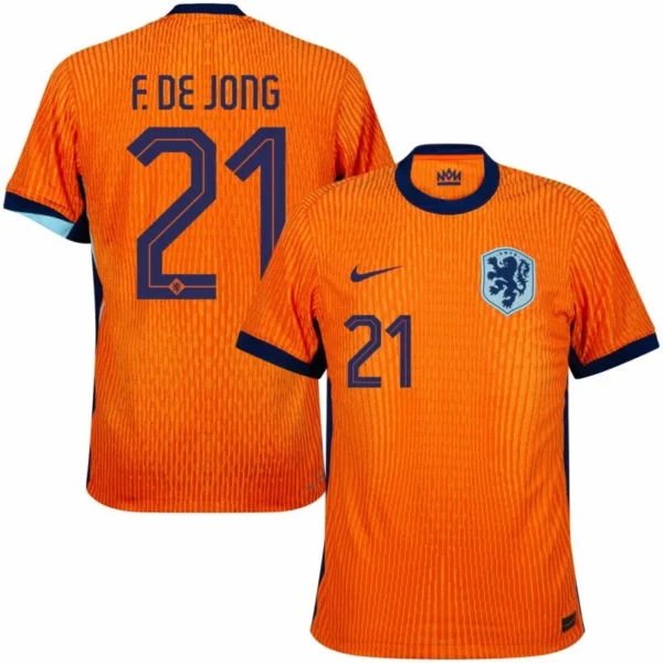 Holland Home F. De Jong 21 Shirt 2024-2025 Player version Size：S-2XL Non-Customize