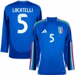 Italy Natio Home Long sleeve  Locatelli 5 Shirt 2024-2025 Fan Size：S-2XL Non-Customize