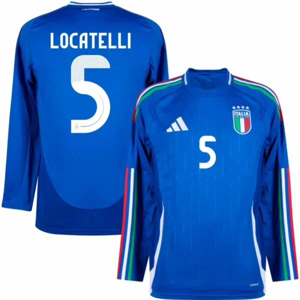Italy Natio Home Long sleeve  Locatelli 5 Shirt 2024-2025 Fan Size：S-2XL Non-Customize