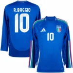 Italy Natio Home Long sleeve  R.Baggio 10 Shirt 2024-2025 Fan Size：S-2XL Non-Customize