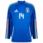 Italy Natio Home Long sleeve  Chiesa 14 Shirt 2024-2025 Fan Size：S-2XL Non-Customize - Image 3