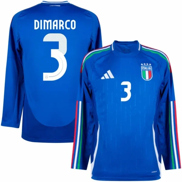 Italy Natio Home Long sleeve  Dimarco 3 Shirt 2024-2025 Fan Size：S-2XL Non-Customize