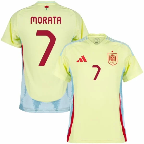 Spain Away Morata 7 Shirt 2024-2025 Fan / Player version  Size：S-2XL Non-Customize