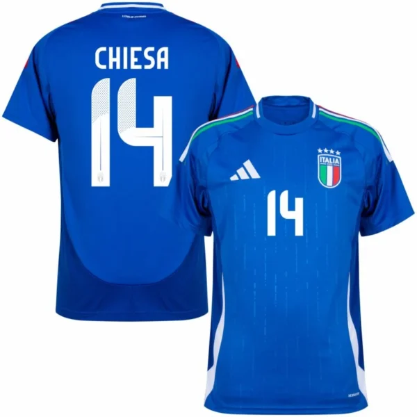 Italy Natio Home Chiesa 14 Shirt 2024-2025 Fan Size：S-2XL Non-Customize