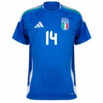 Italy Natio Home Chiesa 14 Shirt 2024-2025 Player version Size：S-2XL Non-Customize - Image 3