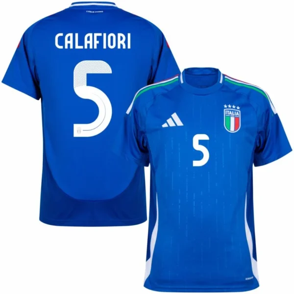 Italy Natio Home Calafiori 5 Shirt 2024-2025 Player version Size：S-2XL Non-Customize