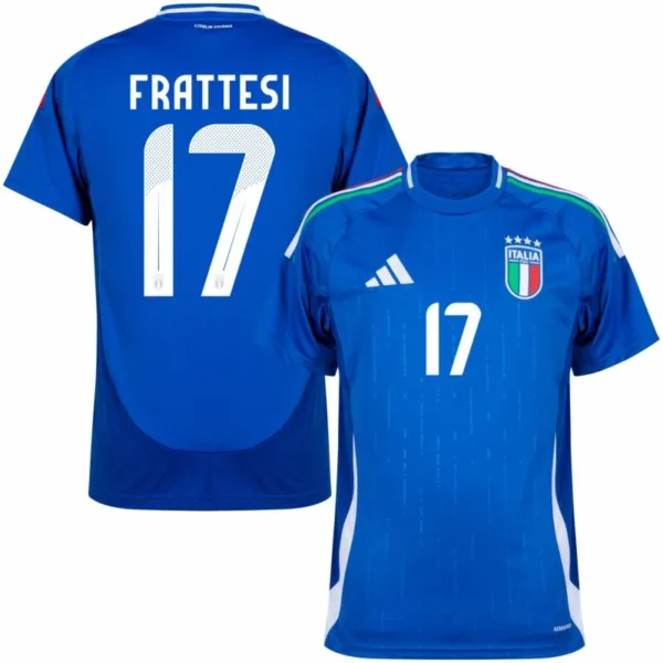 Italy Natio Home Frattesi 17 Shirt 2024-2025 Player version Size：S-2XL Non-Customize