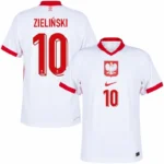 Poland Nation Home Zieliński 10 Shirt Euro 2024-2025 Fan / Player version  Size：S-2XL Non-Customize