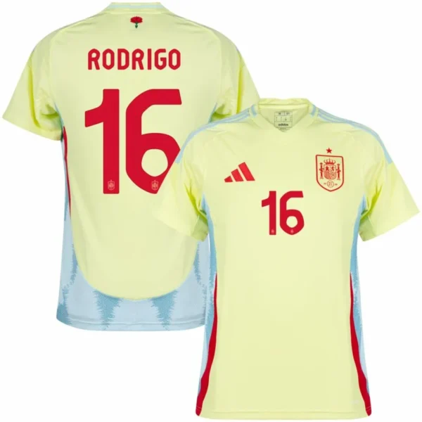 Spain Away Rodrigo 16 Shirt 2024-2025 Fan / Player version  Size：S-2XL Non-Customize