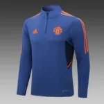 Manchester United Half-Pull Training Jersey Grey Basket Football Jersey 2022/2023 - Image 2