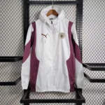 2024/2025 Manchester City Jersey Windbreaker White and Red - Image 3