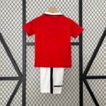 Manchester United 99-00 Home Retro Kid Kits Youth Apparels Jersey - Image 3