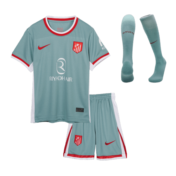 Kids Atletico Madrid Custom Away Full Soccer Kits 2024-25