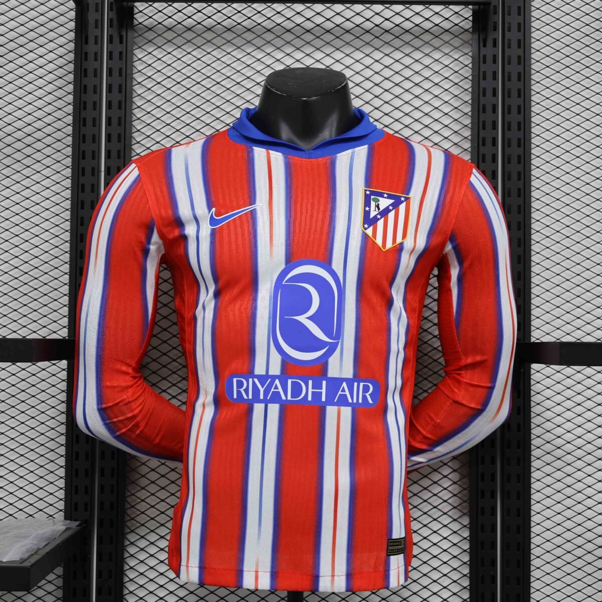 24-25 Atletico Madrid Home Long Sleeve Kit Player Version Shirt - Image 6