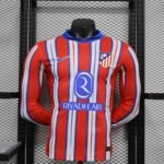 24-25 Atletico Madrid Home Long Sleeve Kit Player Version Shirt - Image 6