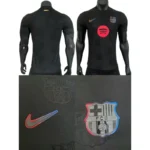 Barcelona Black Soccer Jersey Player Version Shirt 25-26 - Image 3